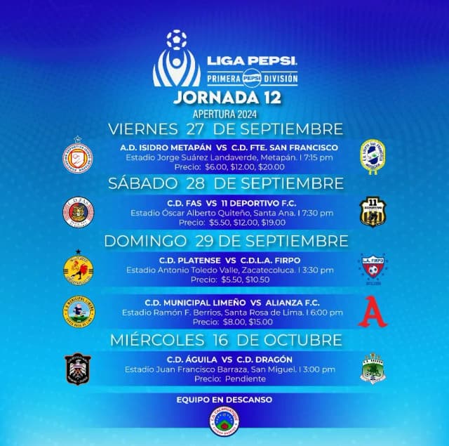 Calendario de la liga de fútbol profesional: fechas y horarios de partidos Calendario de la liga de fútbol profesional: fechas y horarios de partidos